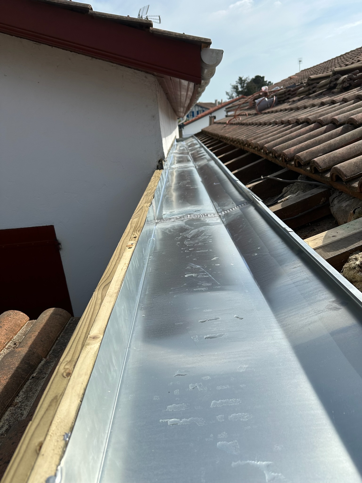 gouttières en zinguerie 